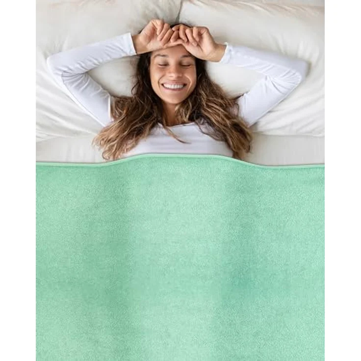 Wohndecke LAYNENBURG Frotteedecke Baumwolle 150x200 cm – Sommer & Sofa, Laynenburg, Baumwolldecke als Sommer, Bett-Überwurf, Couch-Überwurf, Sofa-Decke – Bild 4