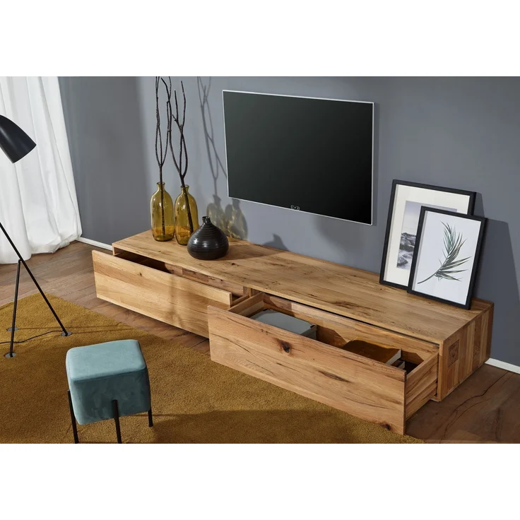 TV-Board Wild-/Zerreiche 220x52x32 natur geölt FRANKFURT #108 – Bild 5