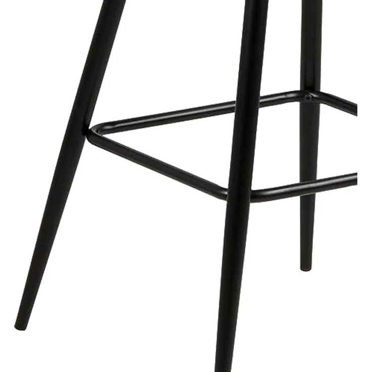 MID.YOU Barhocker, Grau und Schwarz, mit weichem Polurethanschaumkern, pulverbeschichtetes Metall, 46.6x101x51 cm – Bild 7