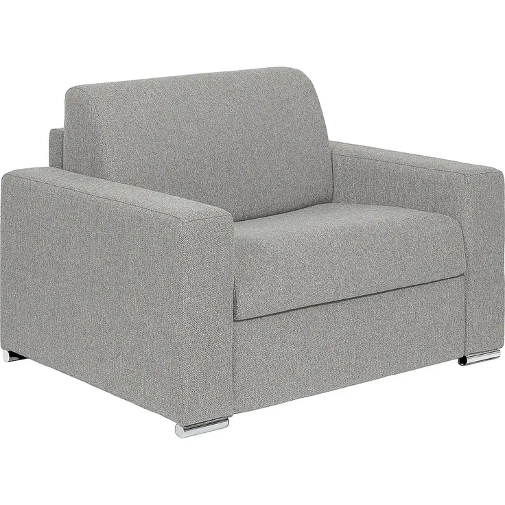 Vente-unique - CALITO - Schlafsessel - Metall - Stahl - Hellgrau - 124 x 95 x 85 cm