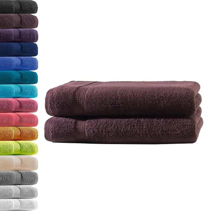 Hometex Premium Textiles Handtuch in Premium Qualität 500 g/m², Feinster Frottier-Stoff 100% Baumwolle, 2x Duschtuch, Kuschelig weich, saugfähig, Extra schwere, flauschige Hotel-Qualität – Bild 2