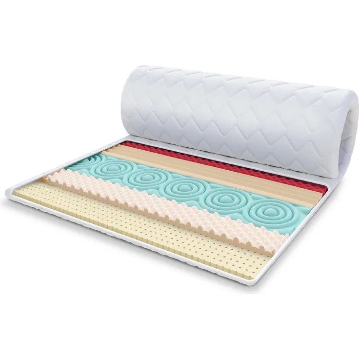 Topper 180x200 cm Matratzenauflage mit HR-Schaum Höhe 6 cm Latex Schoner H2 H4