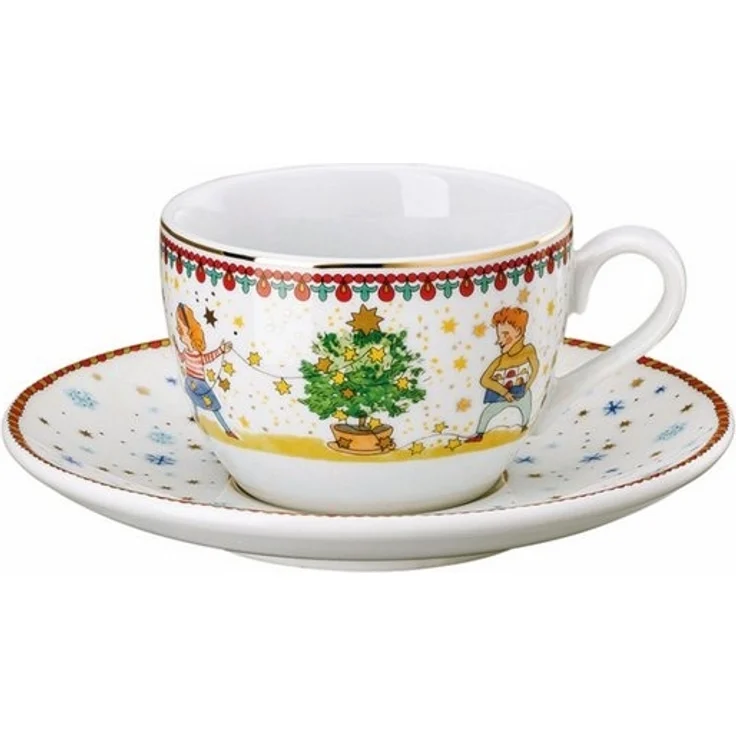 Hutschenreuther Tasse Sammelkollektion 2024 Weihnachtsleuchten Cappuccinotasse 2tlg, Porzellan – Bild 3