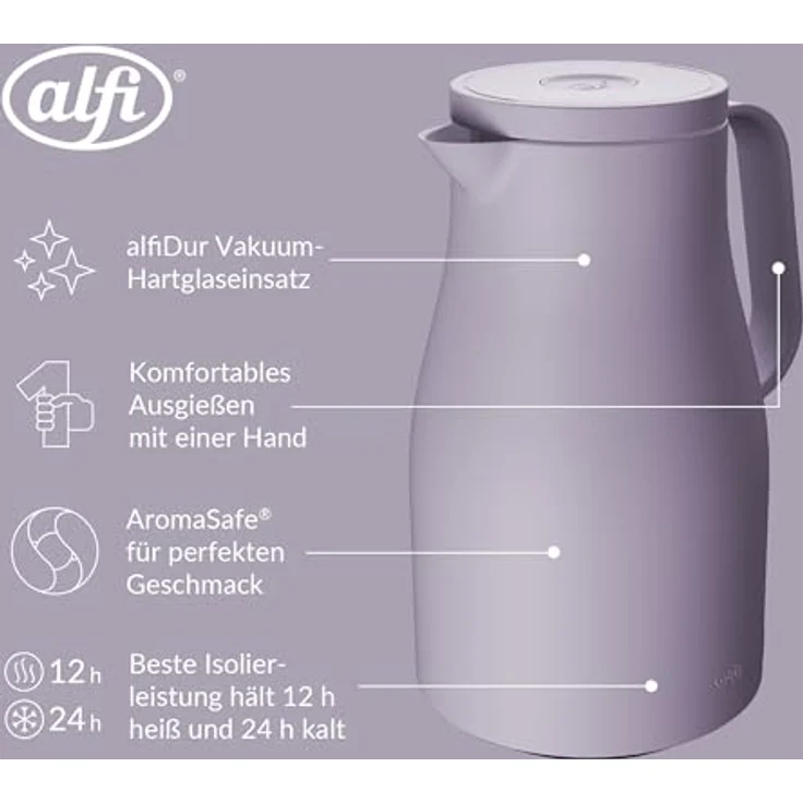 Alfi Isolierkanne Neo soft lilac 1,00l – Bild 4