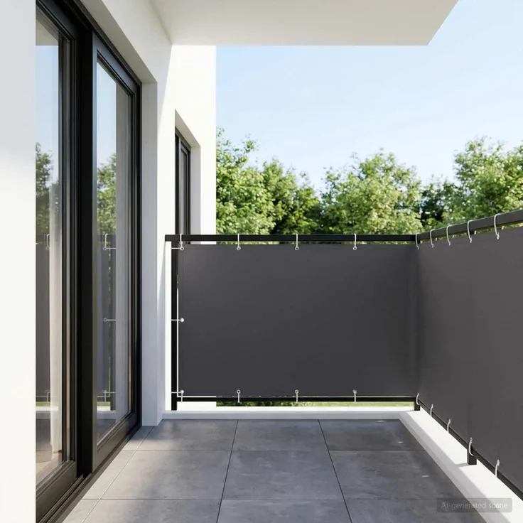 vidaXL Balkon-Sichtschutz 1,2 x 15 m Stoff mit PU-Beschichtung 42036759