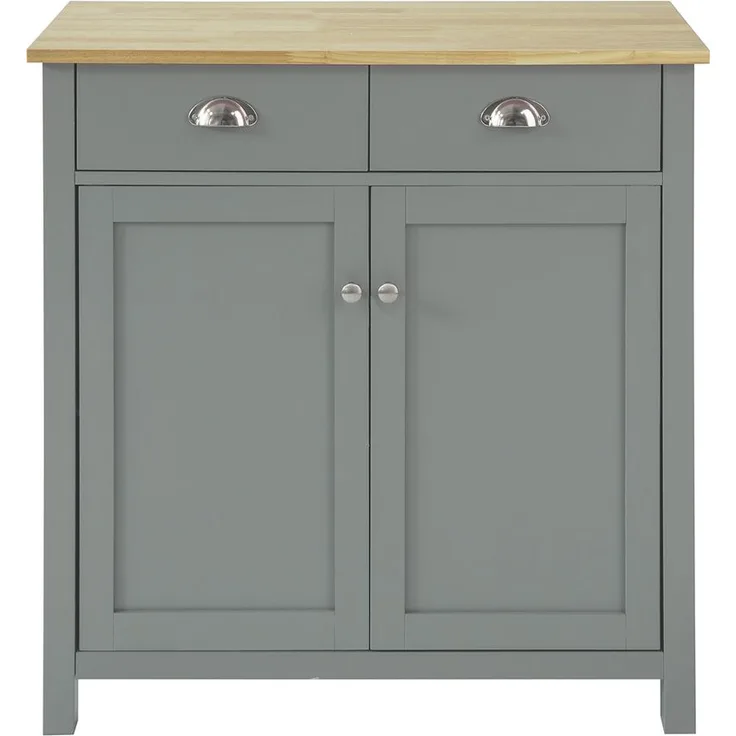 SoBuy FSB25-HG Sideboard, MDF, Papierfurnier, Grau, 79 x 80 x 35 cm