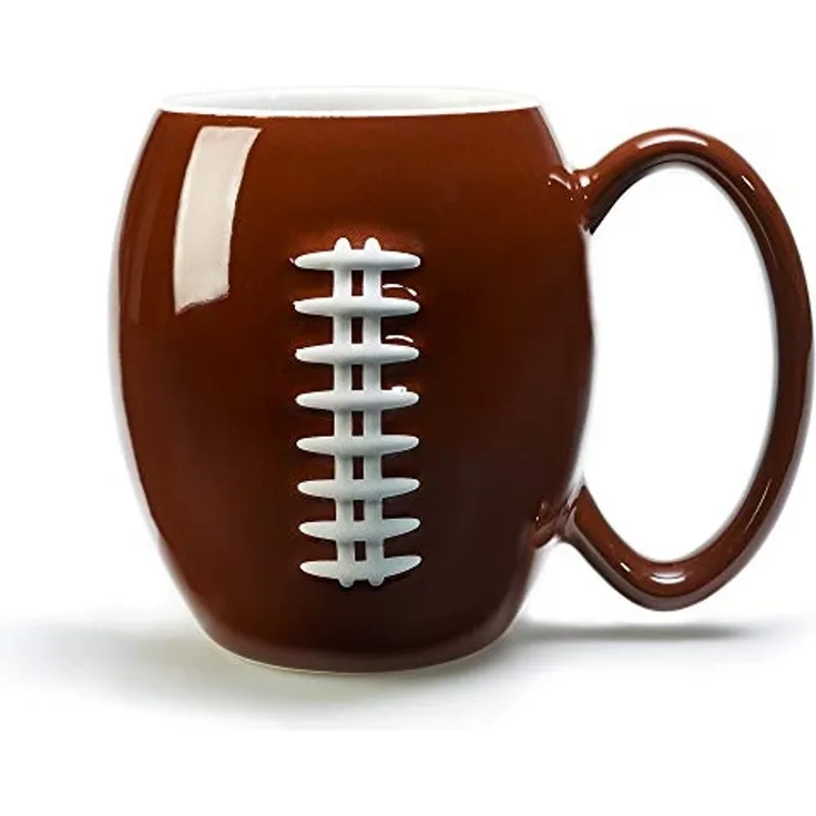 40YARDS Tasse American Football Tasse (600 ml) für Kaffee, Tee, etc, 1-tlg, Keramik, mit erhabener, fühlbarer Football Naht