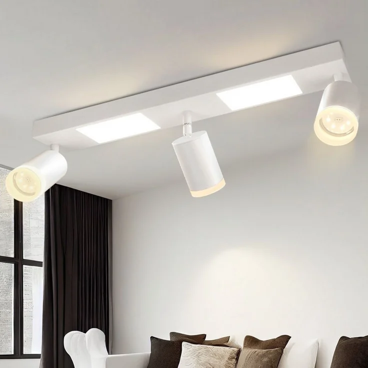 Nettlife Deckenstrahler 1/2/3/4 Flammig GU10, LED wechselbar, Warmweiß, Schwenkbar Flurlampe Metall für Schlafzimmer Küche Büro – Bild 1