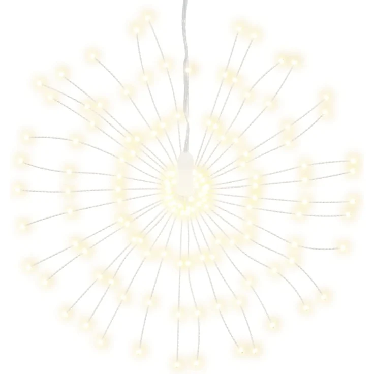 vidaXL Weihnachtsbeleuchtungen Feuerwerk 4 Stk. 140 LEDs Warmweiß 17cm 356220 – Bild 2