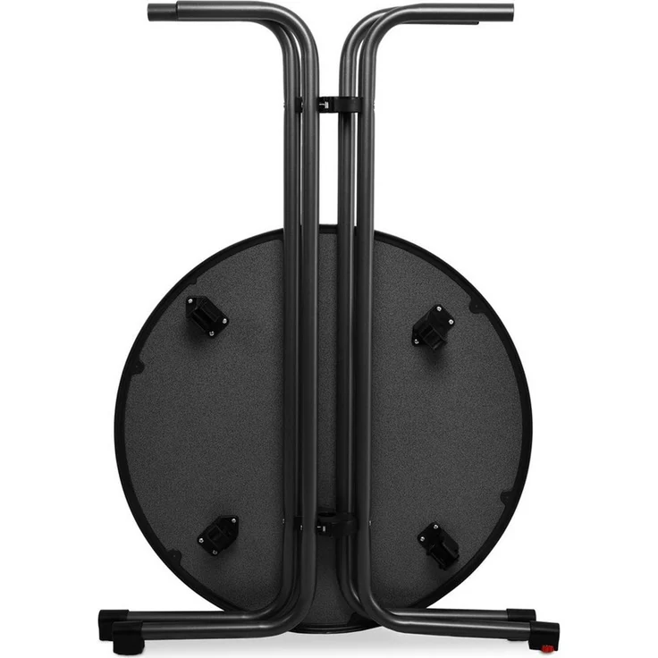 Beautissu Stehtisch klappbar 60 cm Schwarz Bellini – Kratzfest Stabil Wetterbeständig – Stehtische Outdoor Bistrotisch Rund Montage leicht Halterung vormontiert– Biertisch Partytisch Klappbar Bartisch – Bild 1