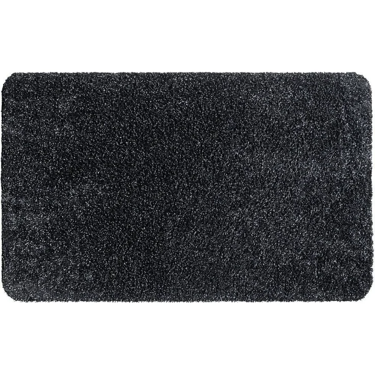 matches21 HOME & HOBBY Fußmatte Große Schmutzfangmatte für innen schwarz meliert in 50x80 cm, rechteckig, Höhe: 6 mm, Saugstarke Sauberlaufmatte als waschbarer Türmatte Fussabtreter – Bild 1