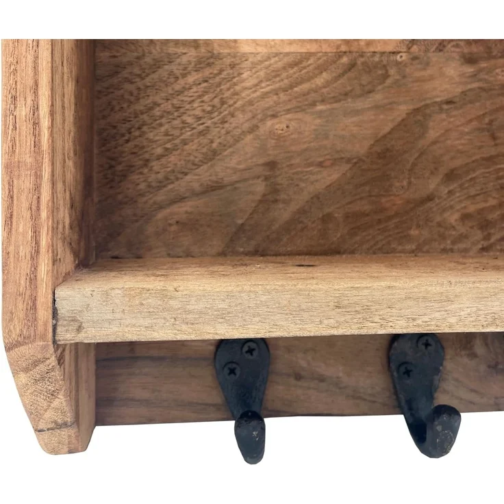 Sumatra Schlüsselkasten aus Altholz Rustikal mit Glastür 26x35x10 cm Praktisch stylisch und perfekt für deinen Flur oder Büro – Bild 2