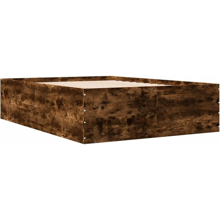 vidaXL Bettgestell Räuchereiche 140x200 cm Holzwerkstoff 3280927 – Bild 5
