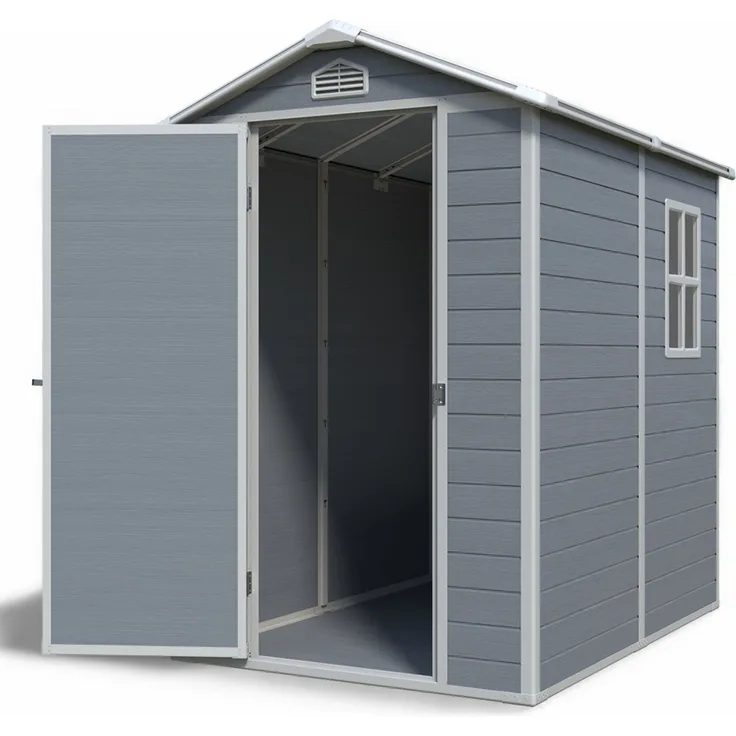 osoltus 'Lönneberga' Gartenhaus, 2,5m², Kunststoff grau, 195 x 128cm