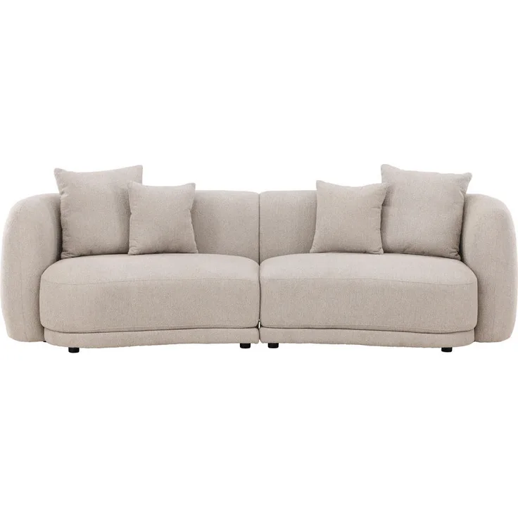 Livetastic 2-Sitzer-Sofa, Beige, Kunststoff und Textil, 135x74x92 cm für das Wohnzimmer