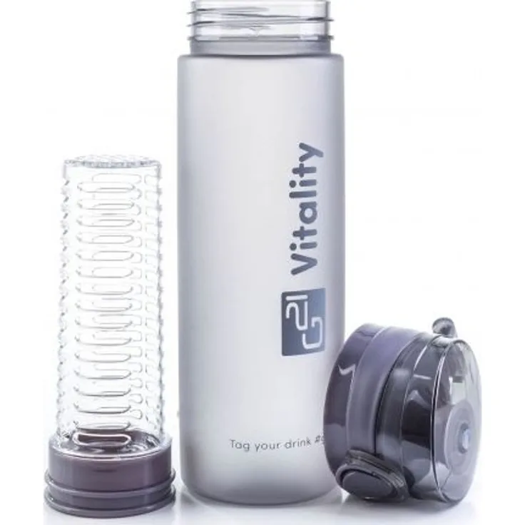 G21 Flasche mit Sieb grau 600 ml