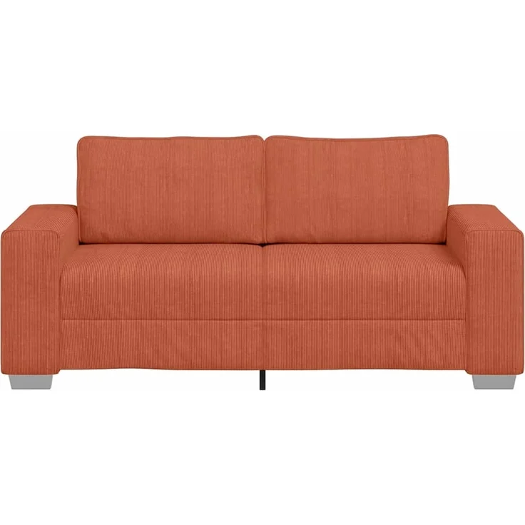 vidaXL Zweisitzer-Sofa Rot Orange 180x77x82 cm Cordstoff 4105206 – Bild 3