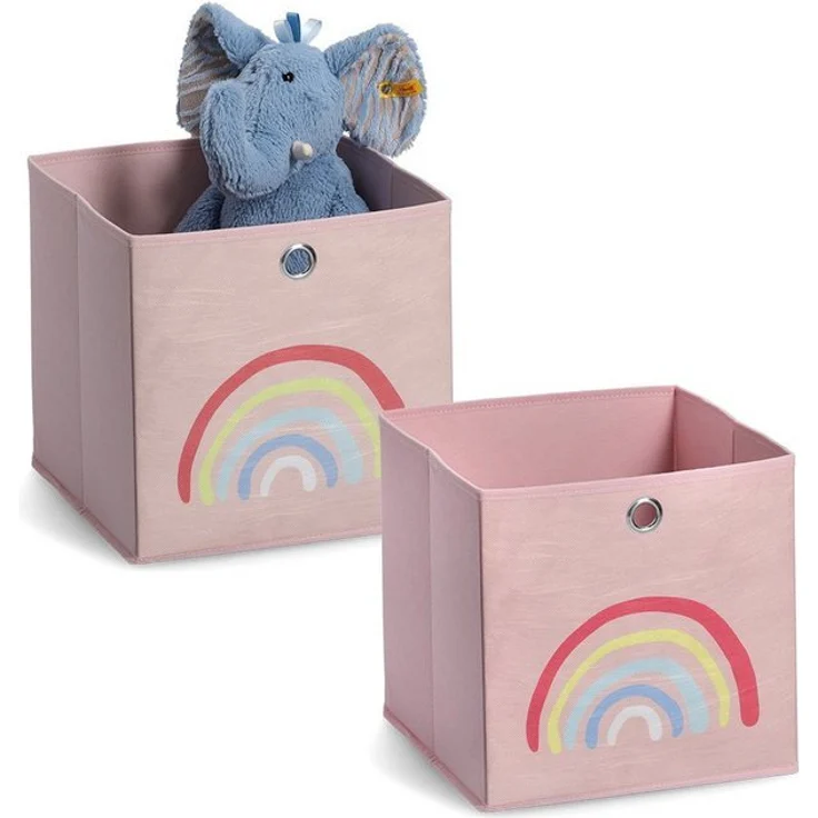 Zeller Present Organizer Rosy Rainbow (Set, 2 St), Aufbewahrungsbox, flach klappbar, Vlies – Bild 2