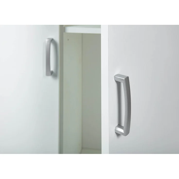 Inter Link Haushaltsschrank - Mehrzweckschrank 70 cm Breit - Schrank mit 2 Türen, 5 Fächern, Verstellbaren Einlegeböden - Besenschrank, Putzschrank, Allzweckschrank - 70 x 34 x 189 cm - Weiss – Bild 10