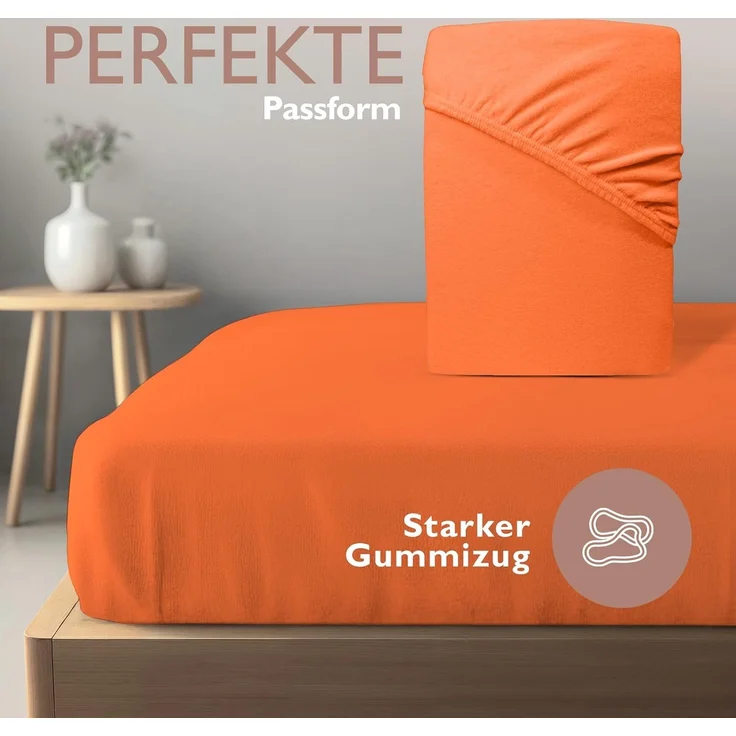 leevitex® Spannbettlaken für kalte Nächte – angenehm weich, passgenau, farbstark & pflegeleicht, Gummizug: Rundum – Bild 5