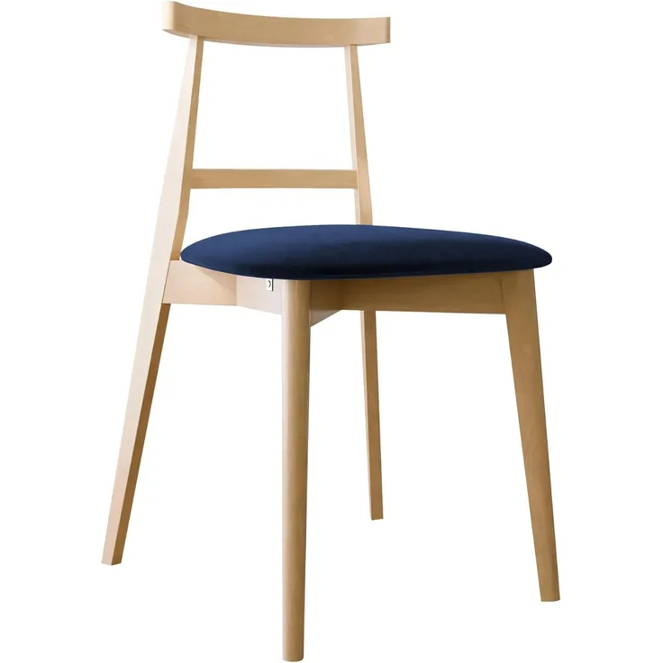 Esszimmerstuhl Hazren, Stuhl aus Buchenholz für Küche, Restaurant (Buche / Magic Velvet 2216)