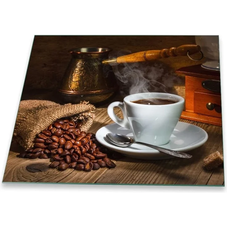 Decorwelt Herd-Abdeckplatte Herdabdeckplatte Abdeckung Ceranfeld Abdeckplatte Kaffee Schneidebrett, (1 Teilig, 1 tlg), für alle Herdarten excl. Gasherde – Bild 1