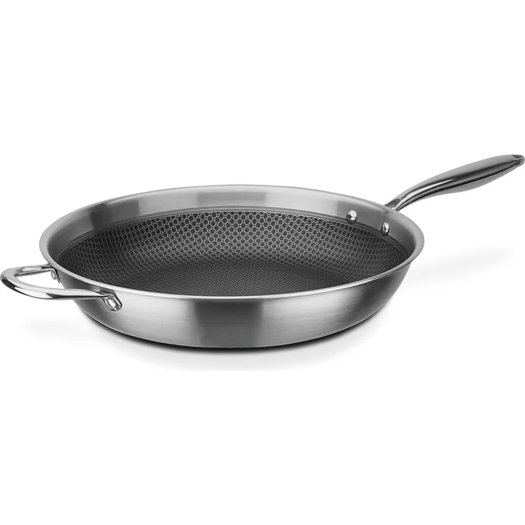 GSW 868549 Inoxxa Black, Bratpfanne mit Gegengriff und Wabenstruktur - ⌀36 cm – Bild 1