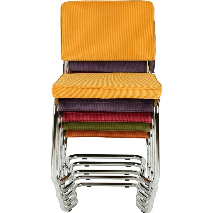 Zuiver Esszimmerstuhl Ridge Kink im 2er-Set, Stoffbezug Grün mit Stahlgestell, Retro-Design fürs Wohnzimmer – Bild 9