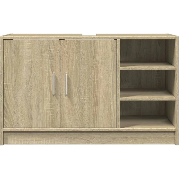 vidaXL Waschbeckenunterschrank Sonoma-Eiche 90x29x55 cm Holzwerkstoff 848124 – Bild 12