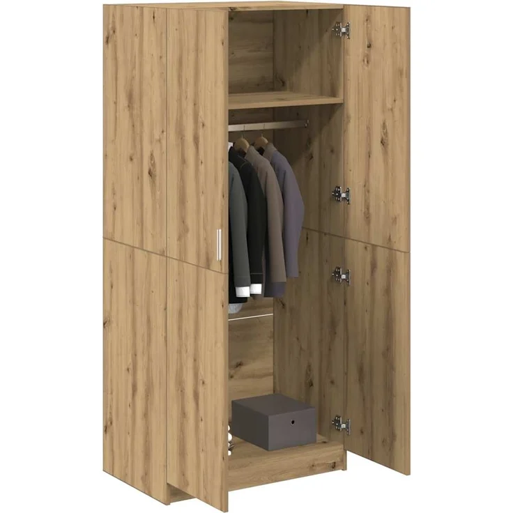 vidaXL Kleiderschrank Artisan-Eiche 90x52x200 cm Holzwerkstoff 855885 – Bild 2