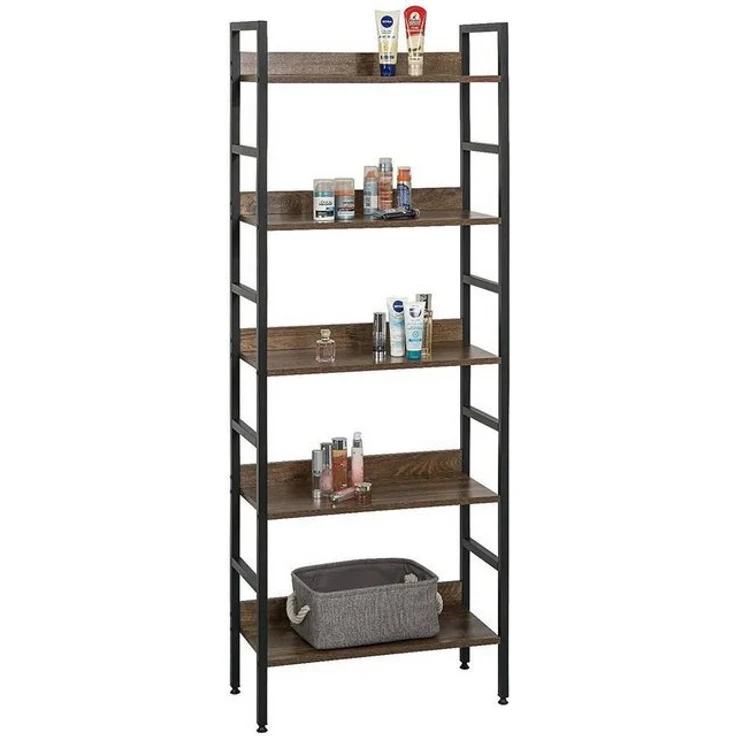 EUGAD Bücherregal, 1-tlg, Küchenregal, mit 5 offenen Regalebenen aus MDF – Bild 4