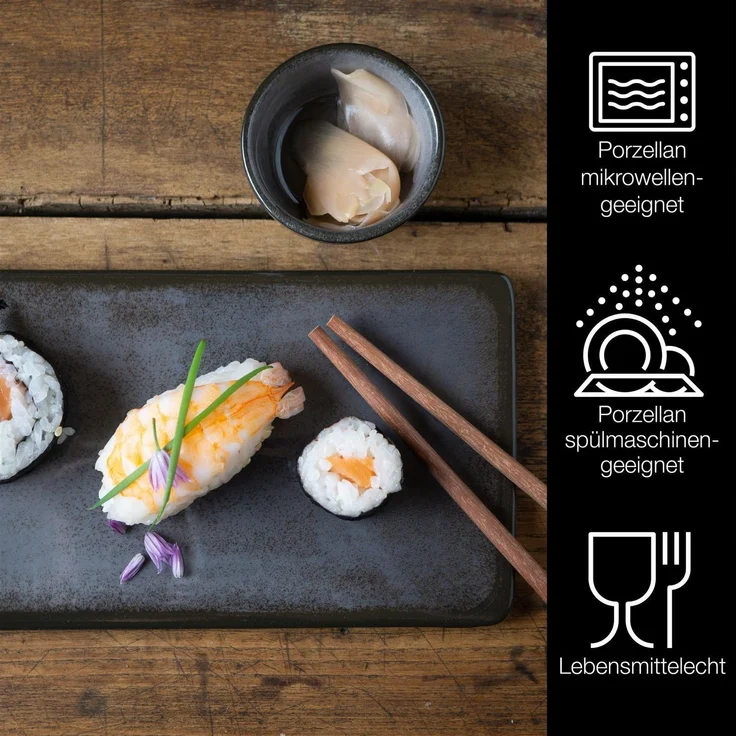 Moritz & Moritz VIDA 10tlg Sushi Set Anthrazit – Bild 3