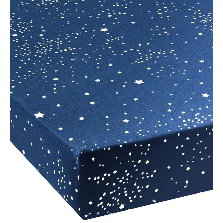 VERTBAUDETKinder Spannbettlaken „Eisbär“dunkelblau90x140 – Bild 1
