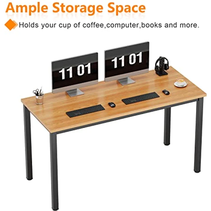 SogesHome Schreibtisch Computertisch 100 x 60 x 75 cm PC Schreibtisch Büro Schreibtisch Workstation für Home Office zu Hause Schreibtisch, Esstisch Konferenztisch AC3BB-100-SH – Bild 5