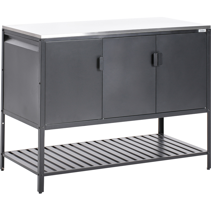 Outdoor-Küchenschrank MAENZA Schwarz Metall