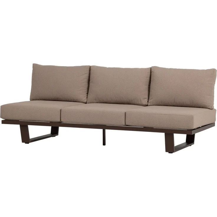 3-Sitzer Gartensofa Bear - Aluminium Braun, Olefin-Stoff – Bild 1