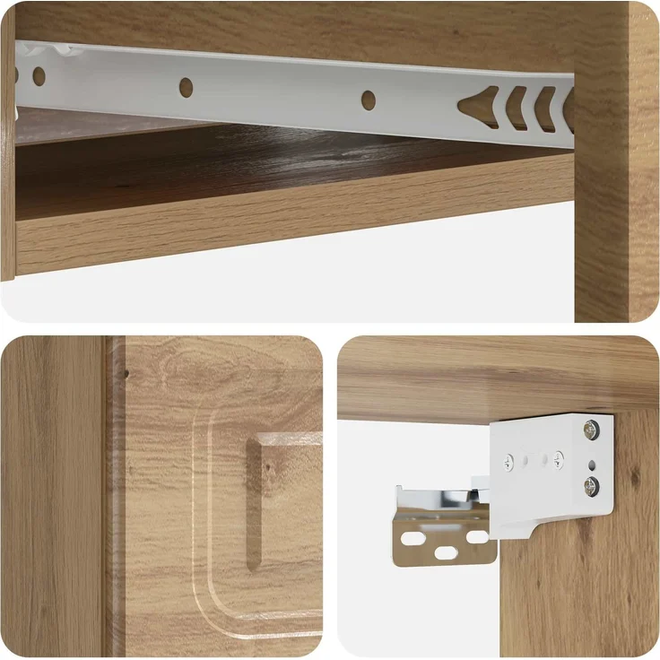 vidaXL Wandmontierter Beistelltisch Artisan-Eiche 59 x 34,5 x 17 cm 899344 – Bild 7