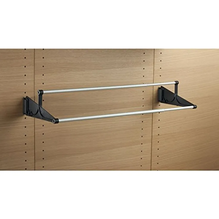 Servetto Schuhablage ausziehbar TAC, Kunststoff schwarz, Einbaubreite 510-1000mm, Wand- und Schrankmontage