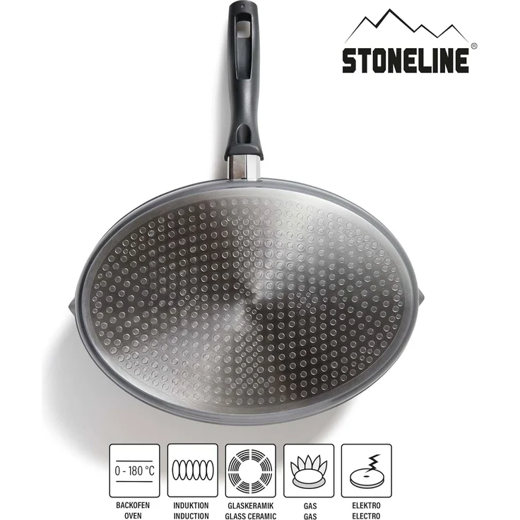 STONELINE Fischpfanne XXL, Aluminiumguss, auch ideal für Schnitzel, Induktion – Bild 2