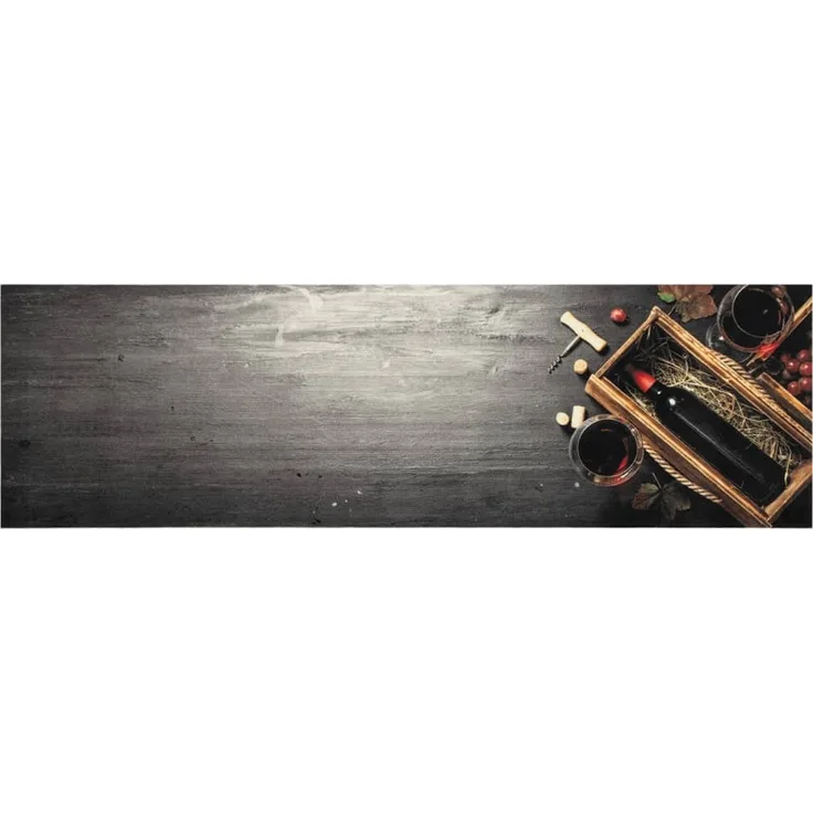 vidaXL Küchenteppich Waschbar Weinflasche 45x150 cm Samt 4005602