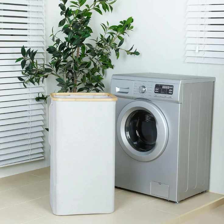 Großer XL Wäschekorb mit Deckel 110L - Herausnehmbarer/Waschbarer – Bild 7