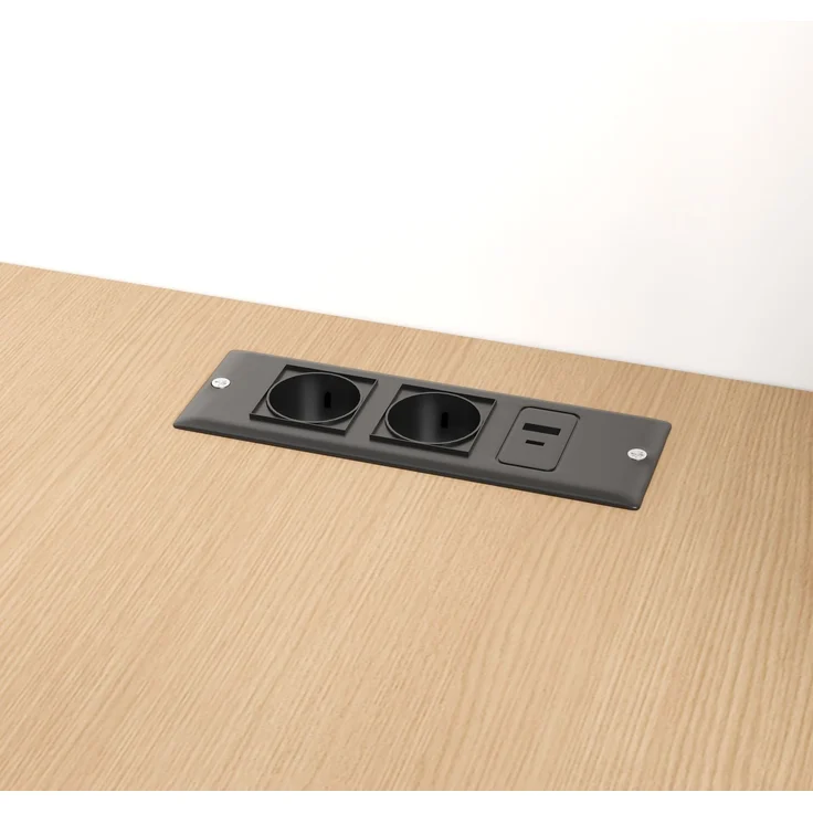 Klappbarer Schreibtisch 104,5 × 30,5 × 160 cm, 2-in-1 mit Bücherregal, EU-Steckdose & USB, 2 höhenverstellbaren Ablagen, PC-Fach, MDF, Weiß – Bild 15