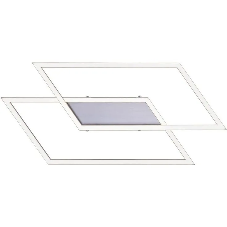 Paul Neuhaus INIGO 8192-55 LED-Deckenleuchte Edelstahl 24W Warmweiß Dimmbar ueber Lichtschalter, Me