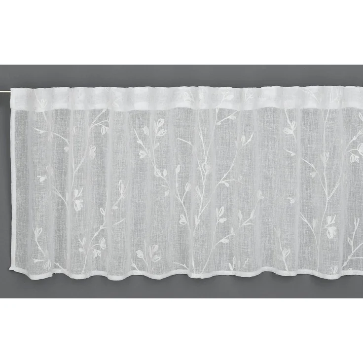 Gardinia Schlaufenpanneau mit Stickerei weiß 140 x 45 cm – Bild 2