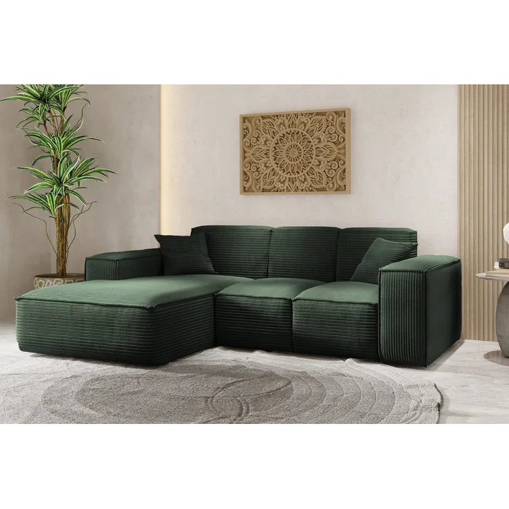 Kaiser Möbel Ecksofa Eckcouch L form, Wohnzimmer Couch SIENA stoff Poso – Bild 1