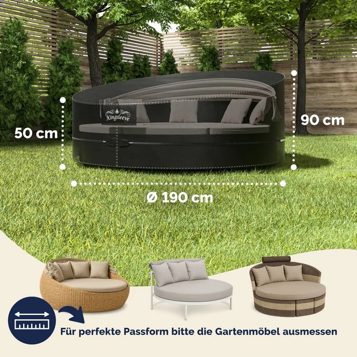 Kingsleeve® Sonneninsel Abdeckung Ø190x90/50cm – Bild 1