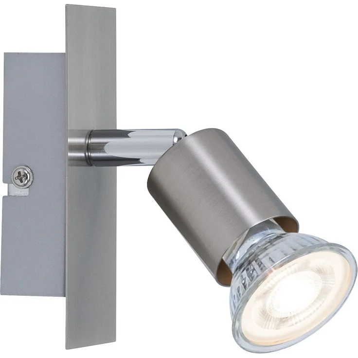 Paulmann Spotlight Georgia max 1x10W GU10 Nickel gebürstet 230V Metall7288 – Bild 3