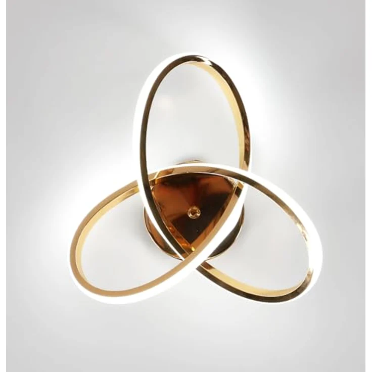 Comely 30W LED Deckenleuchte 6500K Kaltweiß 3375LM Moderne Gold Deckenlampe, Blumendesign Deckenbeleuchtung für Wohnzimmer Schlafzimmer Küche Flur – Bild 9