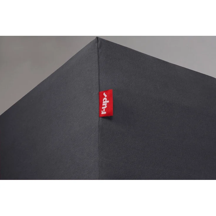 r-up Prima Spannbettlaken 90x200-100x220 bis 35cm Höhe anthrazitgrau 97% Baumwolle / 3% Elasthan 160g/m² – Bild 2