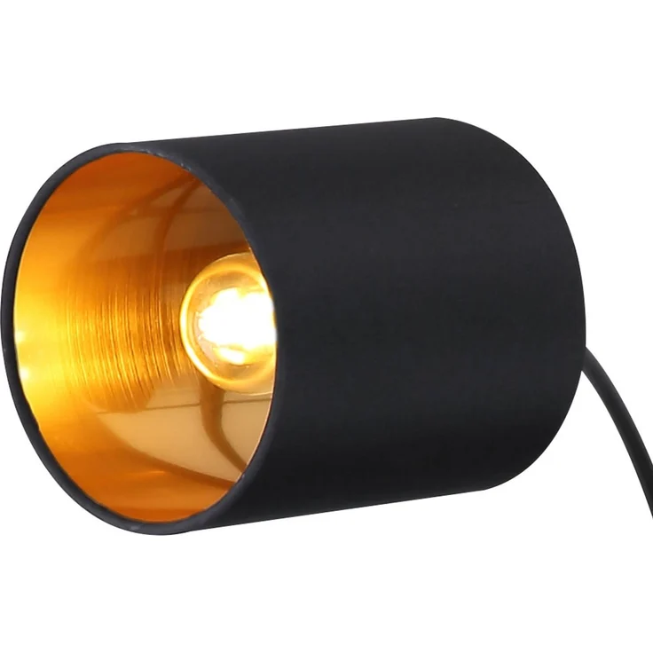RGB LED Stehlampe, schwarz-gold, Textilschirme schwenkbar, H 204 cm – Bild 7